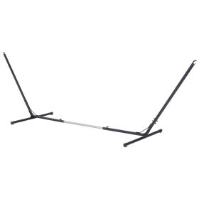 Portable Hammock Stand with Adjustable Steel Stand, Portable and Heavy Duty for Indoor Outdoor Use, Black