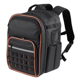 Tool Backpack, 49 Pockets, Heavy-duty Tools Storage Organizer Work Bags with Laptop Compartment & Reinforced Fabric Base