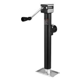 Trailer Jack, 5000 lbs Dynamic Load Capacity, Weld-on Pipe-Mount Swivel Trailer Jack with Ergonomic Handle, 15-inch Vertical Travel, Suitable for