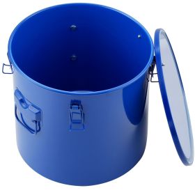 Fryer Grease Bucket, 10 Gal Oil Disposal Caddy Carbon Steel Fryer Oil Bucket with Rust-Proof Coating, Oil Transport Container with Lid, Lock Clip